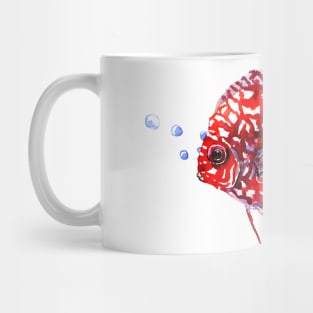 Discus Coral Red Aquarium Fish Mug